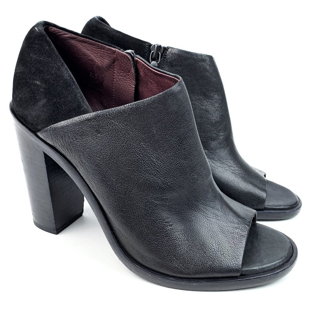 Rag & Bone Leather Mabel Open Toe Heel Booties